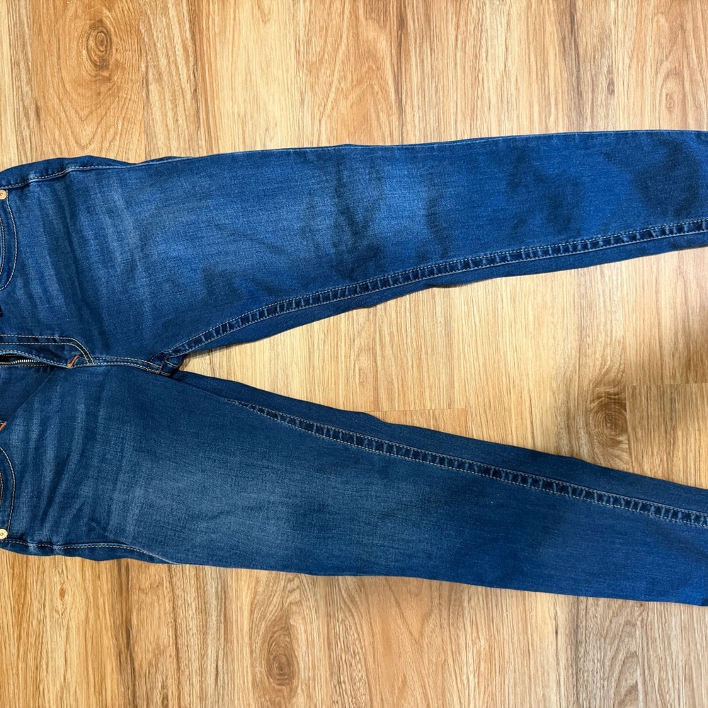 True Religion Blue Denim Mid Rise Jeans